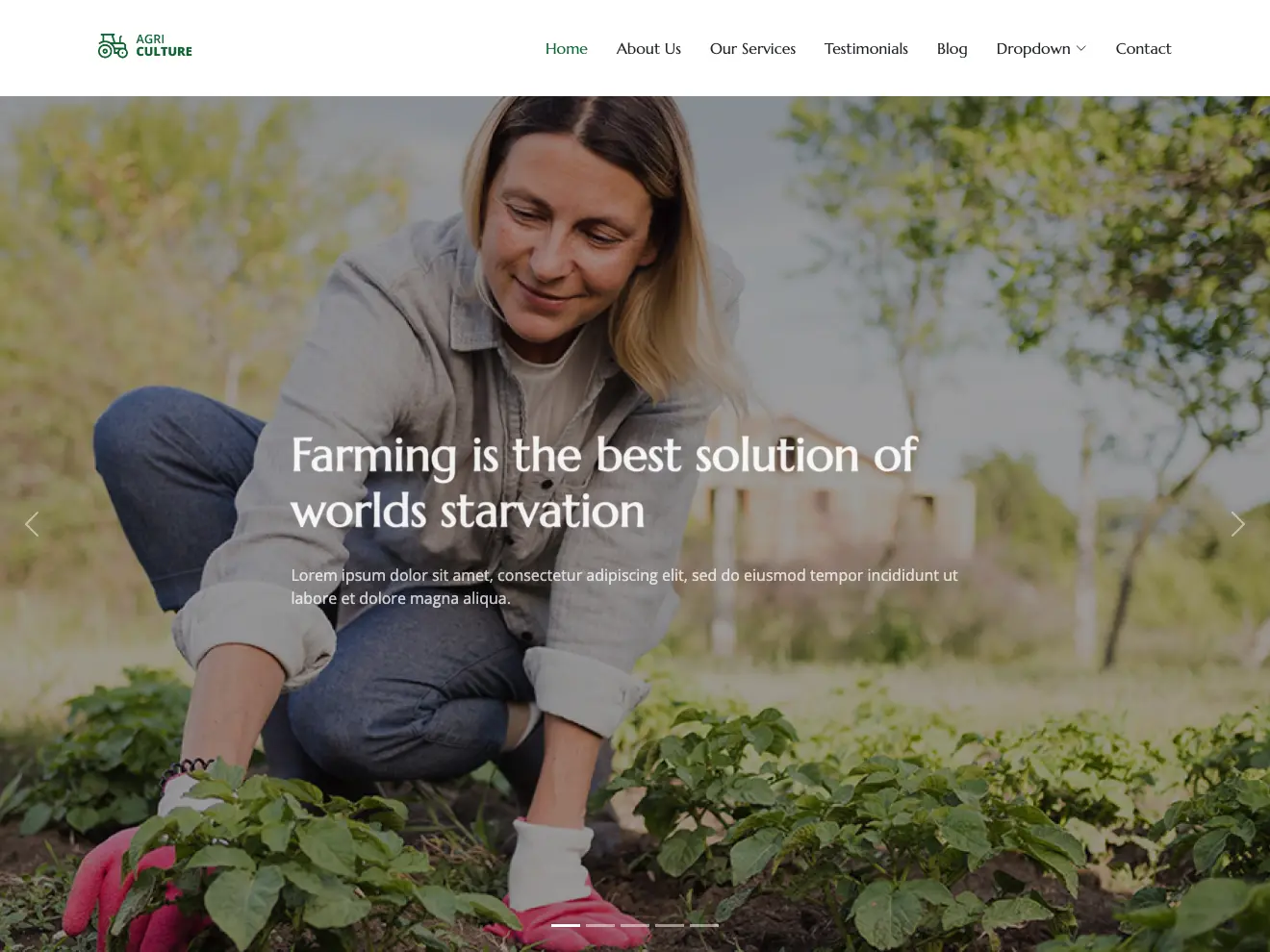 AgriCulture Bootstrap Website Template