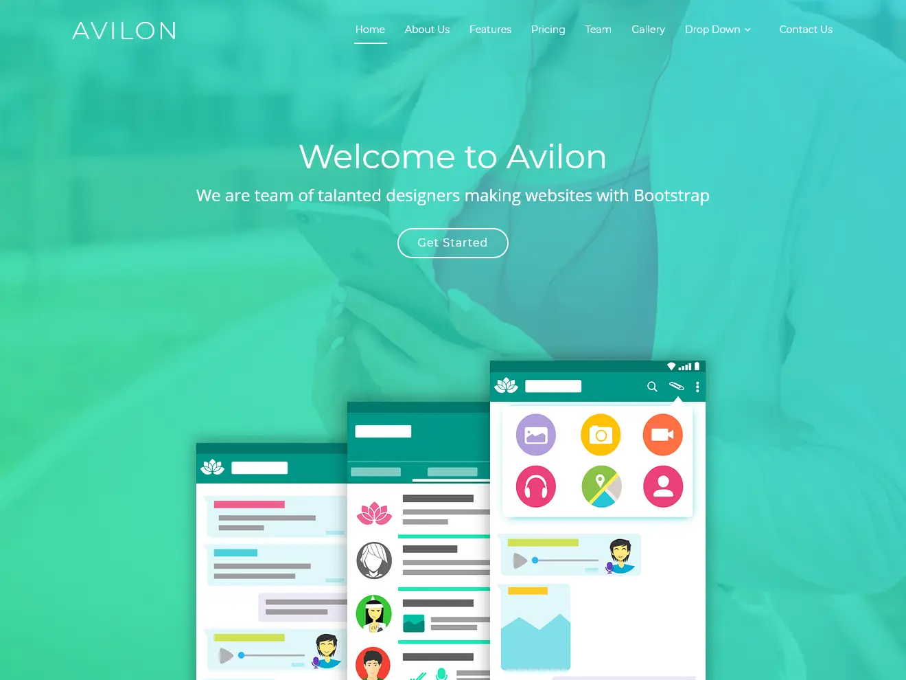 Avilon Bootstrap Landing Page Template