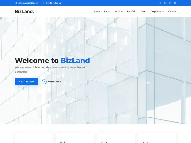 BizLand - Bootstrap Business Template