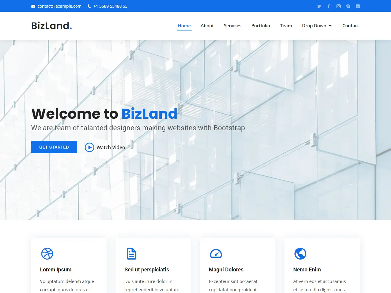 BizLand - Bootstrap Business Template