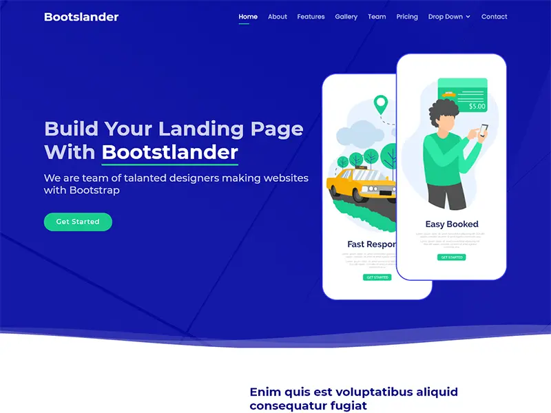 Bootslander - Bootstrap Landing Page Template