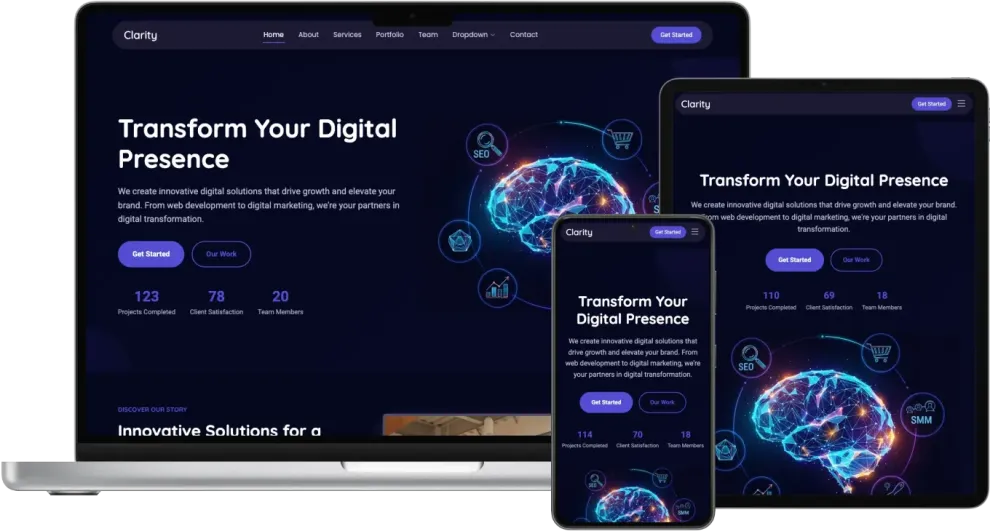 Clarity - Professional Agency Website Template