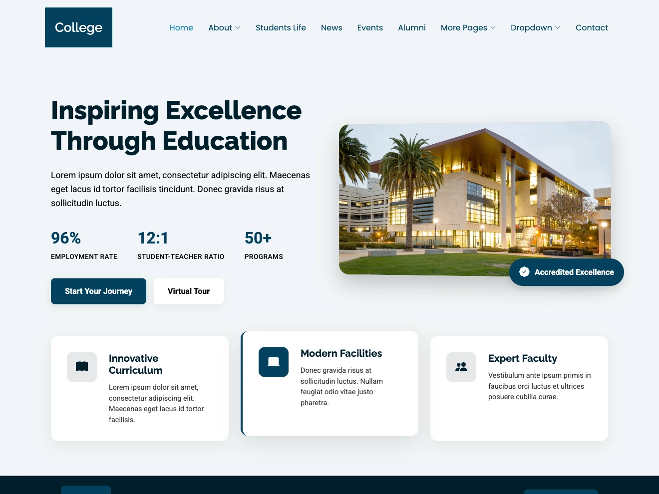 College – Bootstrap Education Template for Schools, Colleges & Universities