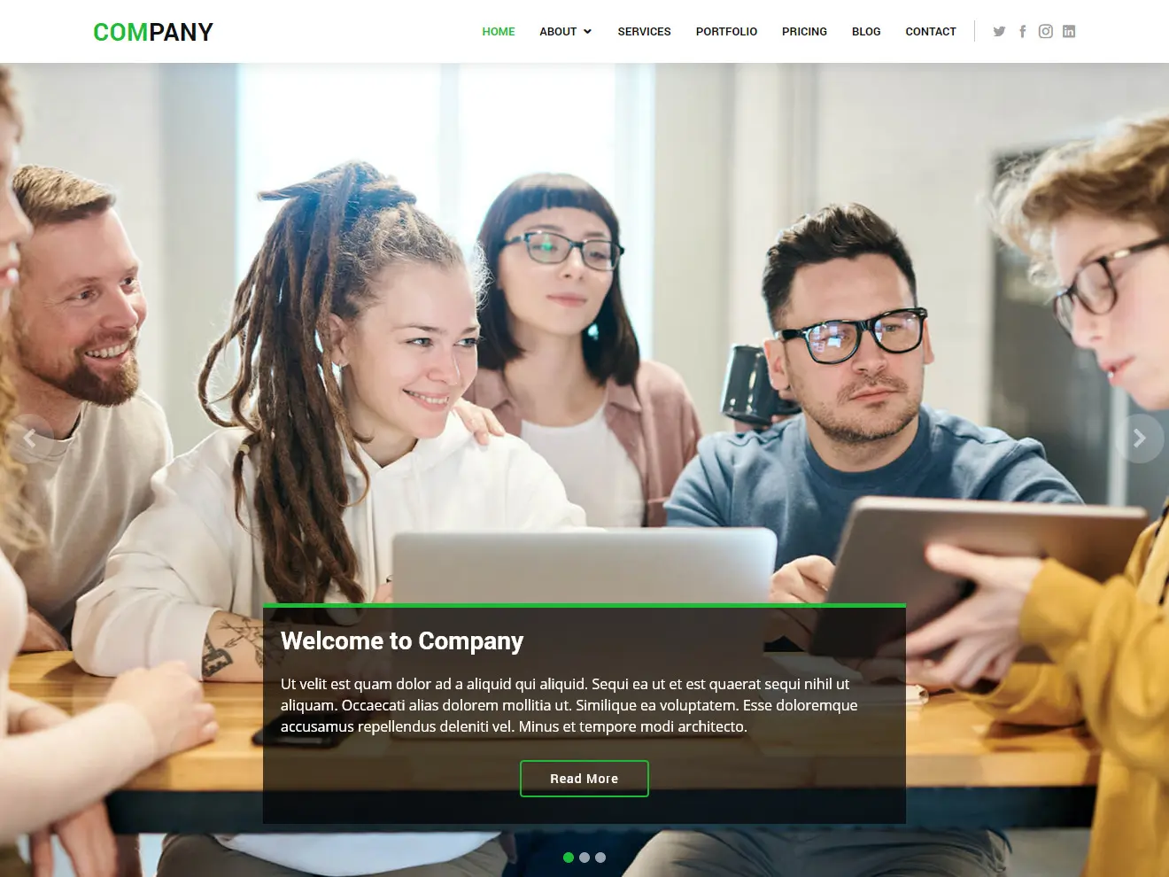Company - Free Business Bootstrap Template