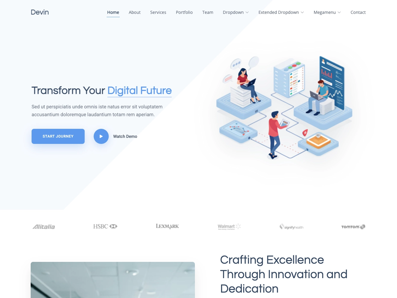 Devin – Clean Multipurpose Bootstrap Website Template