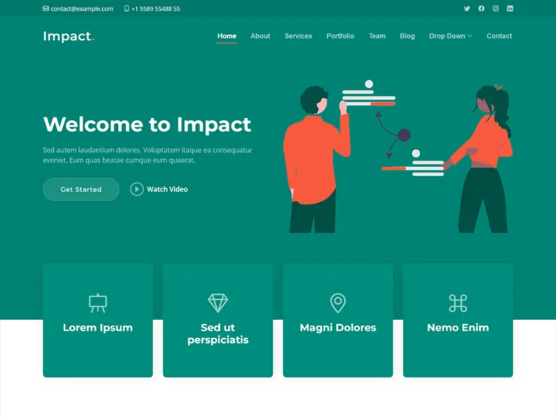 Impact - Bootstrap Business Website Template