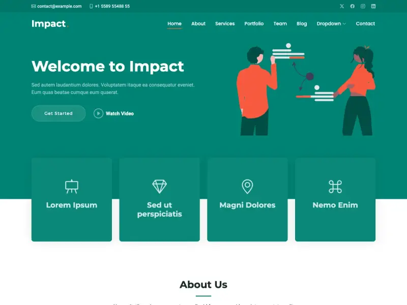 Impact - Bootstrap Business Website Template