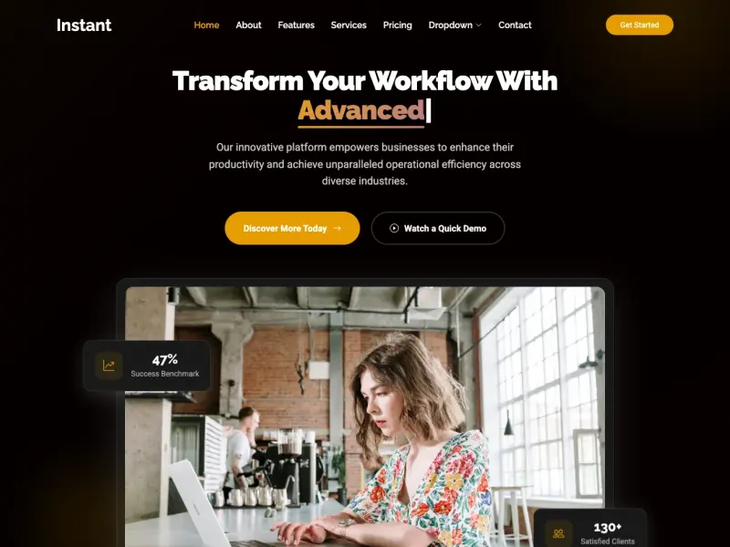 Instant – Multipurpose Bootstrap Template for Agencies and Businesses