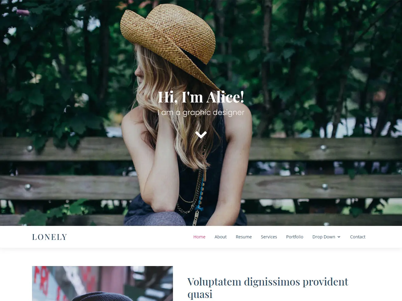 Free HTML Bootstrap template - Lonely