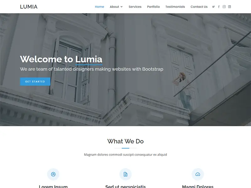 Lumia - Bootstrap Business Template 