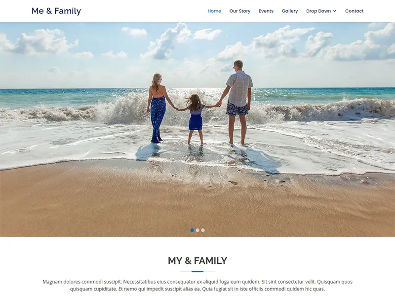 Me & Family - Bootstrap Family Website Template