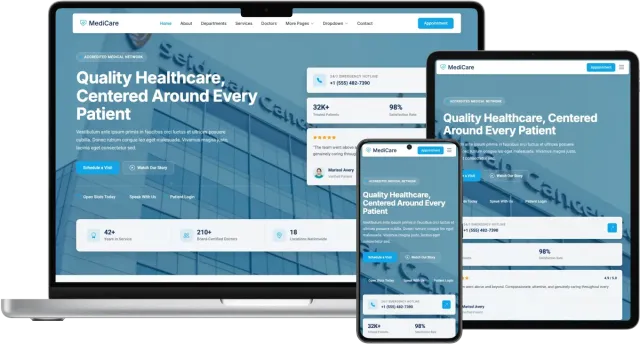 MediCare - Medical Website Template for Healthcare Sites