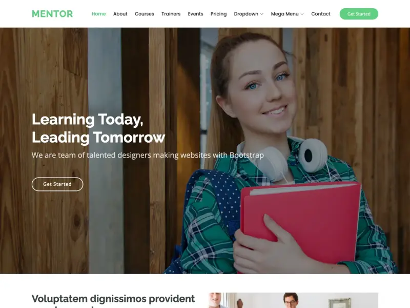 Mentor - Education Bootstrap Website Template