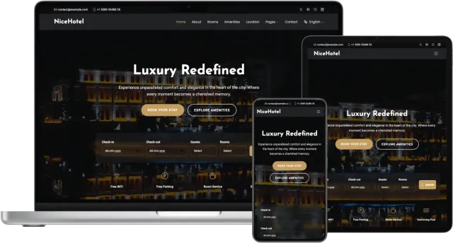 NiceHotel - Premium Bootstrap Template for Hotels and Resorts