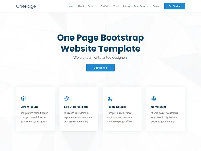 OnePage - Multipurpose Bootstrap One Page Template
