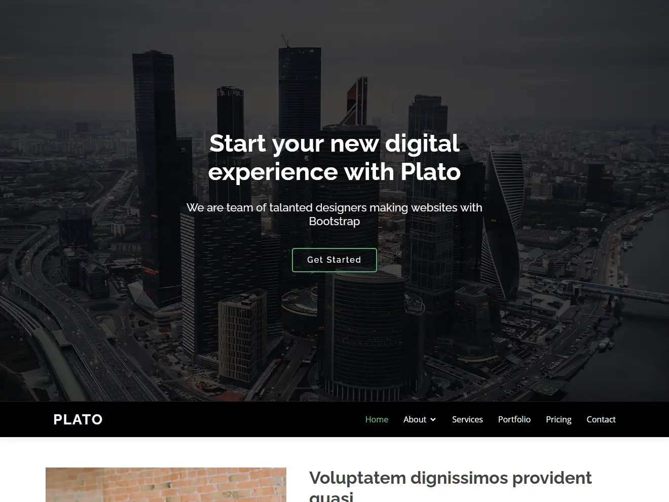 Plato - Responsive Bootstrap Website Template
