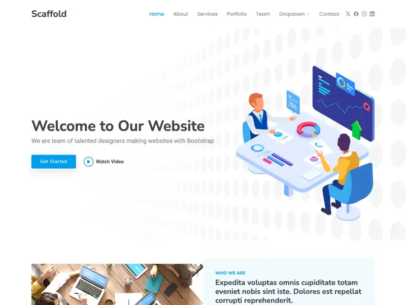 Scaffold - Clean Bootstrap Template