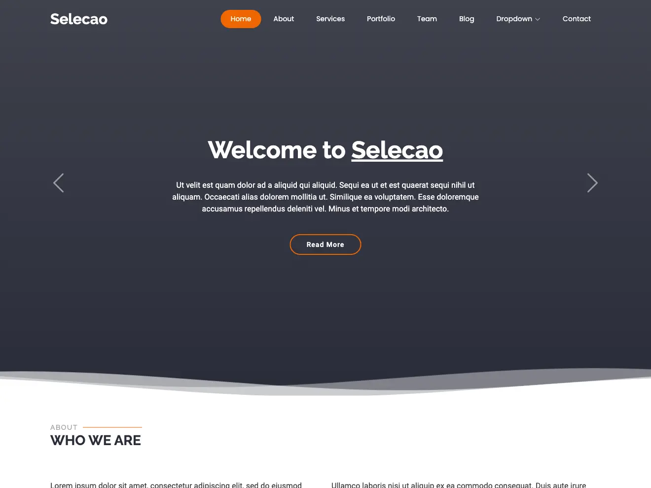 Selecao - Agency Bootstrap Template