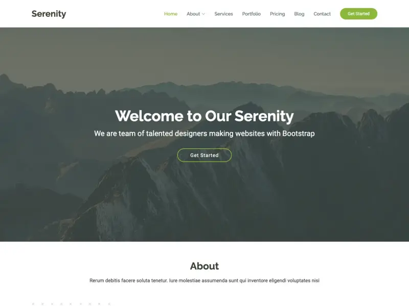 Serenity - Bootstrap 企业模板