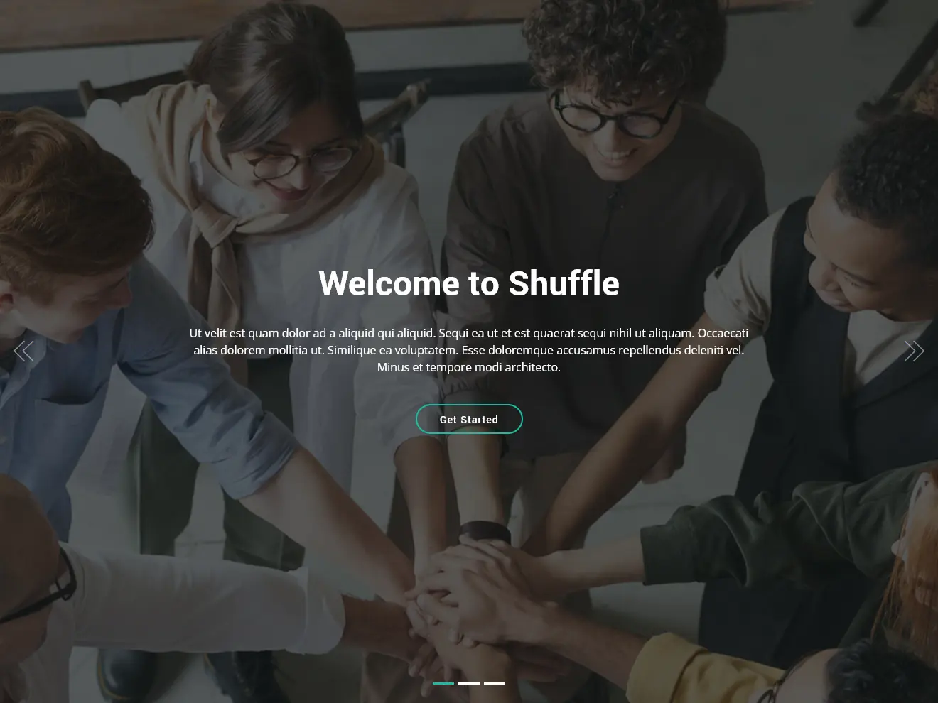 Shuffle - Free Bootstrap One Page HTML Template