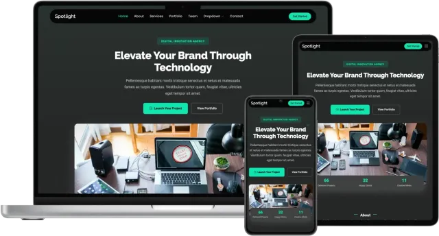 Spotlight - Agency Template for Creative Studios and Teams