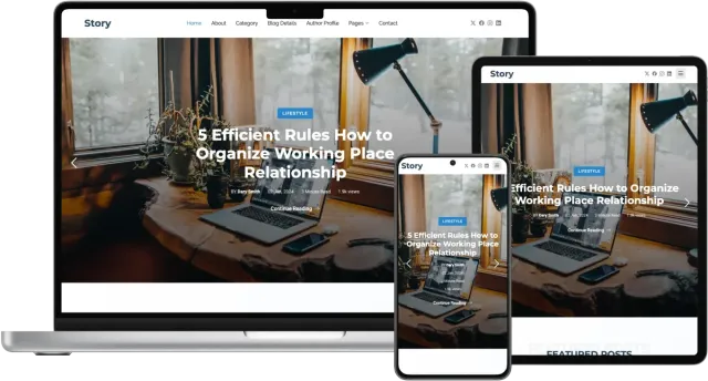 Story - Responsive Bootstrap Blog Template for Creators and Writers