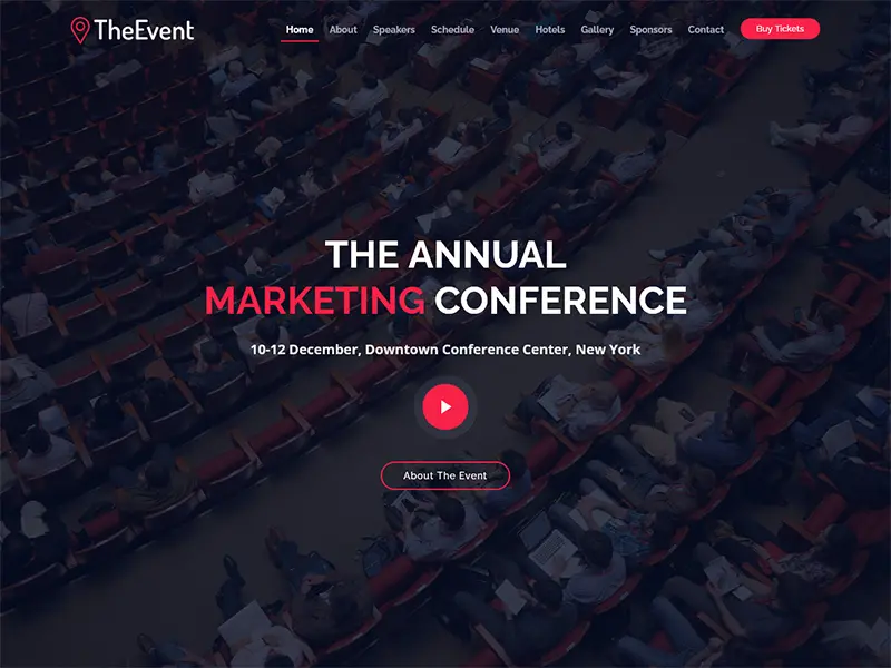 TheEvent - Free Event and Conference Bootstrap Template