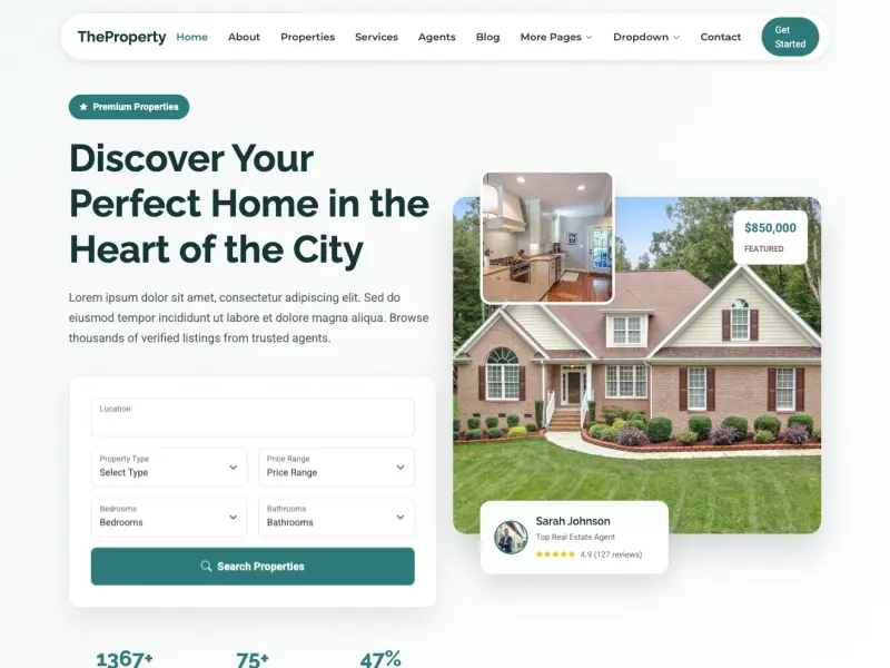 TheProperty - Modern Real Estate Bootstrap Website Template