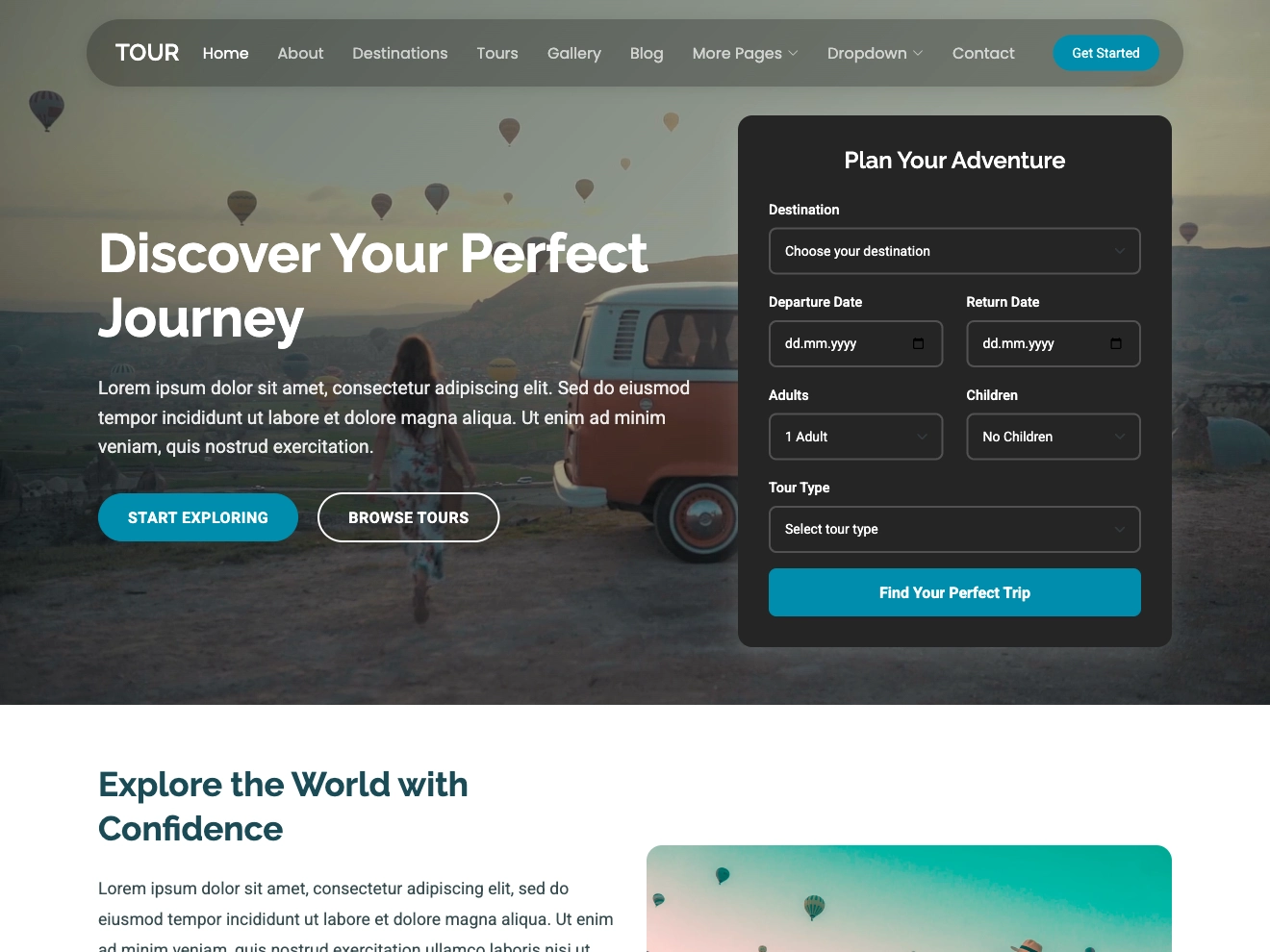 Tour - Modern Bootstrap Template for Travel and Tours