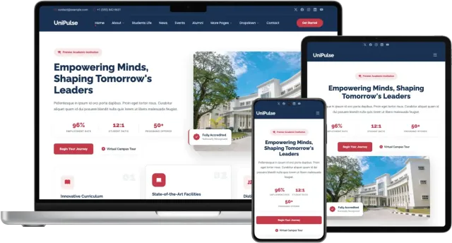 UniPulse - University Education Website Template
