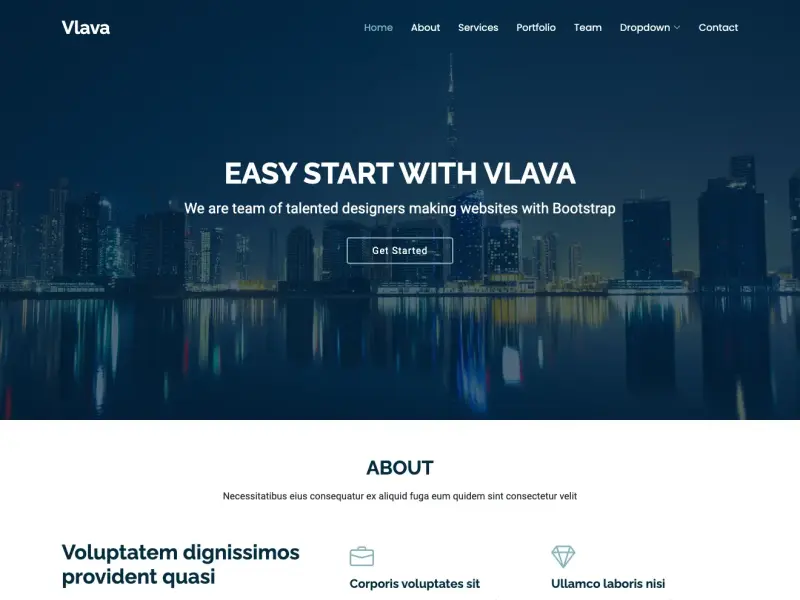 Vlava - Bootstrap 单页模板