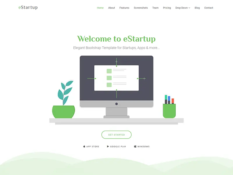 eStartup - Bootstrap Landing Page Template